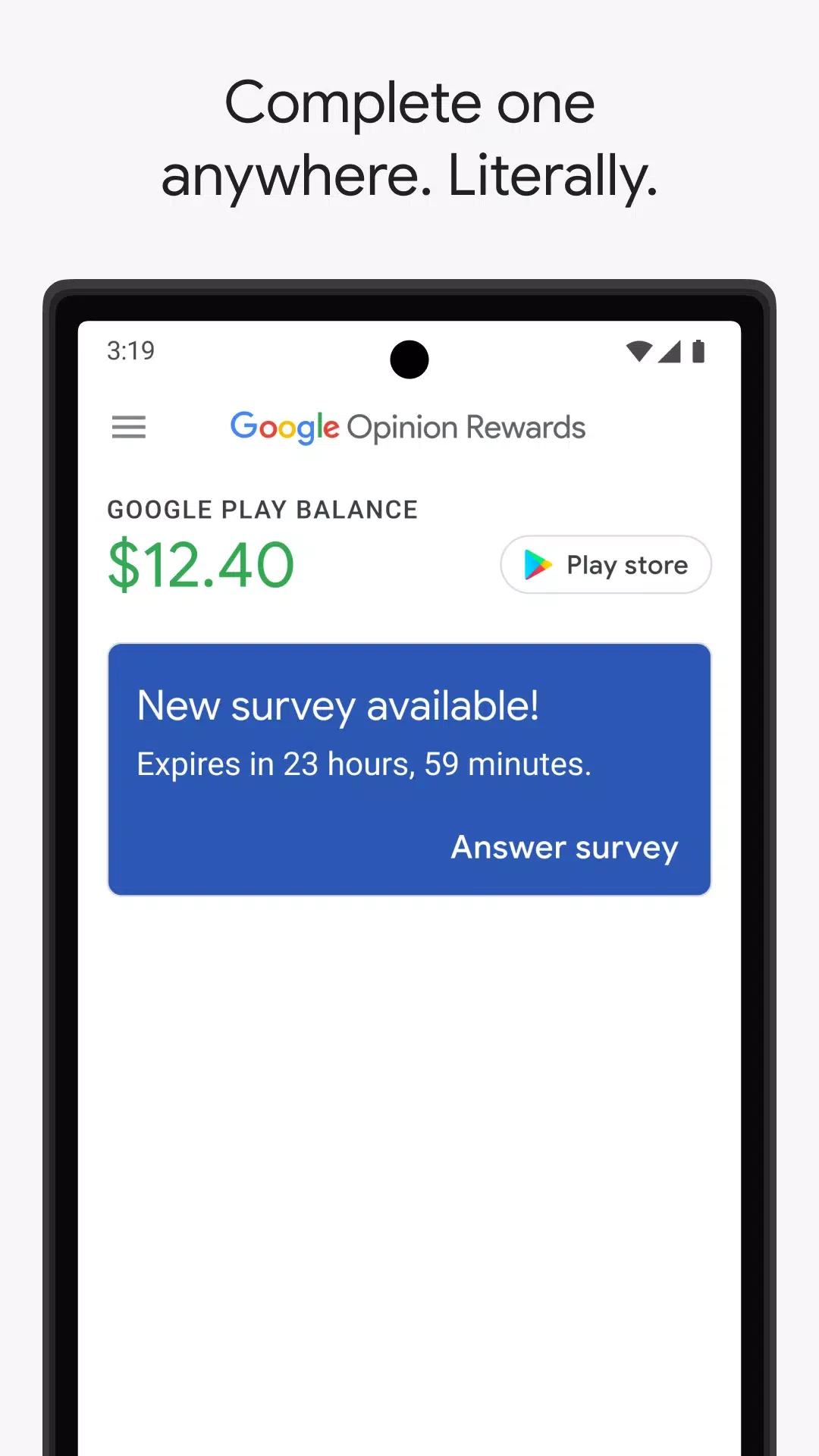 Google Opinion Rewards — skærmbillede 7